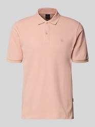 Slim Fit Poloshirt mit Stitching von JACK & JONES Premium Pink - 28