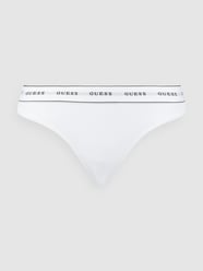 Stringi z paskiem z logo od Guess Biały - 10