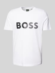 T-Shirt mit Label-Print von BOSS Green Weiß - 15