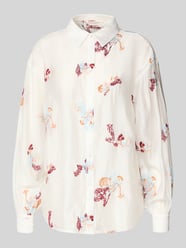 bluzka o kroju regular fit z haftami model 'Sabine' od MSCH Copenhagen - 4