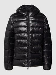 Steppjacke mit Kapuze Modell 'GIUBBINO' von Aeronautica Militare Schwarz - 18