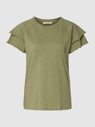 T-Shirt mit Muschelsaum von edc By Esprit Grün - 11