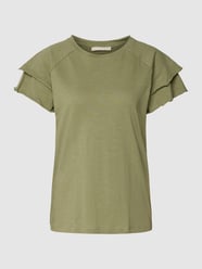 T-Shirt mit Muschelsaum von edc By Esprit Grün - 8