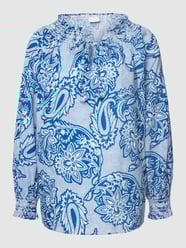 Blusenshirt mit Schnürung  von Milano Italy Blau / Türkis - 11