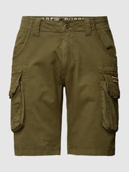 Bermudy z kieszeniami cargo model ‘CREW’ od Alpha Industries Zielony - 22