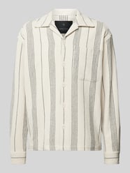 Regular Fit Freizeithemd mit Streifenmuster Modell 'BLAMANFRED' von Jack & Jones Premium Beige - 13