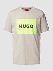 T-Shirt mit Label-Print Modell 'DULIVE' von HUGO Grau - 5