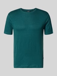 T-shirt van mix van linnen en elastaan met ronde hals van OLYMP Level 5 - 17