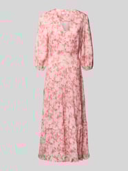 Maxikleid mit V-Ausschnitt Modell 'Shanaya' von mbyM Pink - 31