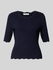 Strickshirt aus Viskose-Mix mit Rüschenkragen von Christian Berg Woman - 27