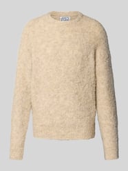 Gebreide pullover met structuurmotief van JAKE*S STUDIO MEN Beige - 4