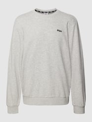 Sweatshirt met labelstitching, model 'BRUSTEM CREW' van FILA Grijs - 2