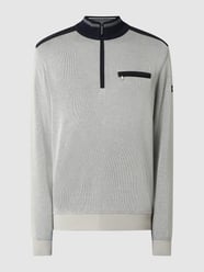 Troyer aus Sweat von bugatti Grau / Schwarz - 35