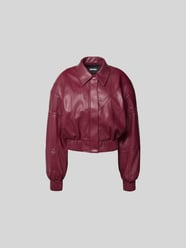 Regular Fit Bomberjacke in Leder-Optik von ROTATE Bordeaux - 47
