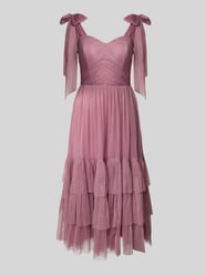 Cocktailkleid im Stufen-Look mit Raffungen von LACE & BEADS - 4