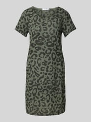 Knielanges Kleid aus Leinen-Mix mit Rundhalsausschnitt von ZABAIONE - 28