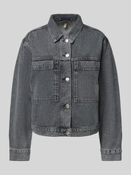 Jeansjack met opgestikte borstzakken, model 'DOLORES' van Soyaconcept Grijs / zwart - 37