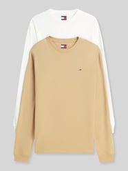 Bluzki z długim rękawem o kroju regular fit z czystej bawełny w zestawie 2 szt. od Tommy Jeans - 19