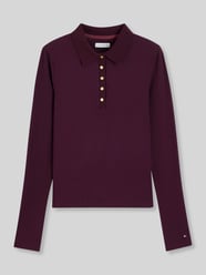 Bluzka z długim rękawem o prążkowanej fakturze model 'D-POLO-1/1' od Tommy Hilfiger - 11