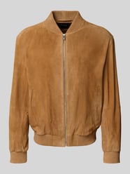 Regular Fit Lederjacke aus echtem Ziegenleder von BOSS Beige - 3
