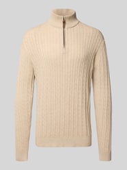 Schipperstrui met kabelpatroon en labeldetail van Lindbergh - 2