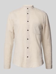 Freizeithemd mit Knopfleiste von Lindbergh Beige - 10
