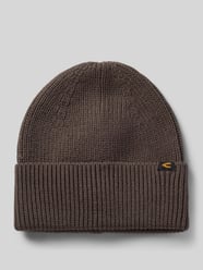 Czapka beanie z szerokim brzegiem i detal z logo od camel active - 3