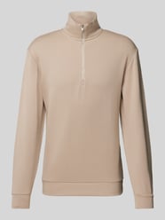 Sweatshirt mit Troyer-Kragen Modell 'MANUEL' von SELECTED HOMME Beige - 22