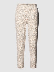 Tapered fit stoffen broek met all-over print, model 'Kate' van ICHI - 48