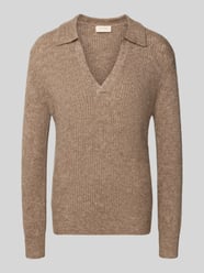 Sweter z dzianiny o kroju slim fit z dodatkiem wełny Model 'Hil' od FREE/QUENT - 41