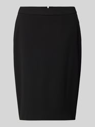 Knielange rok in effen design van comma - 35