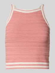 Crop Stricktop mit Rundhalsausschnitt von Review Pink - 12