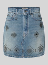 Jeansrock mit Ziersteinbesatz von Weekend Max Mara Blau - 13