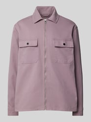 Relaxed fit overhemdjack met kentkraag, model 'STEAM' van Only & Sons Fuchsia - 8