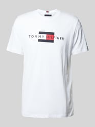 T-Shirt mit Label-Print von Tommy Hilfiger Weiß - 11