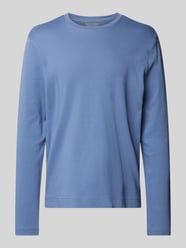 Longsleeve mit geripptem Rundhalsausschnitt von Christian Berg Men Blau - 34