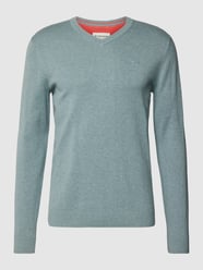 Gebreide pullover met V-hals van Tom Tailor Groen - 25