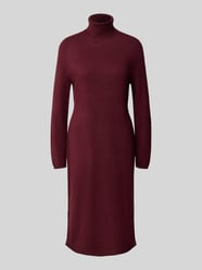 Slim Fit Strickkleid aus Viskose-Mix von s.Oliver RED LABEL Bordeaux - 36