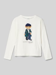 Longsleeve mit Label-Print von Polo Ralph Lauren Kids Beige - 1