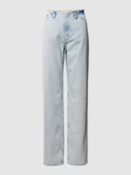 Straight Fit Jeans mit ausgefranstem Bund von Calvin Klein Jeans Blau - 41