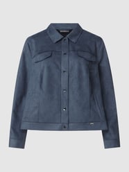 PLUS SIZE Jacke in Veloursleder-Optik  von Samoon Blau / Türkis - 26