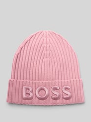 Beanie aus reiner Schurwolle Modell 'LARA_HAT' von BOSS Pink - 40