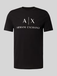 Slim fit T-shirt van puur katoen met logoprint van ARMANI EXCHANGE - 9