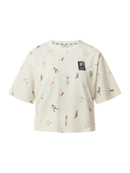 Bluzka o kroju oversized z bawełny model ‘Tempe’ od FILA Biały - 21