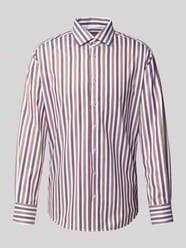 Regular fit zakelijk overhemd met knoopsluiting van ETERNA Bordeaux - 5