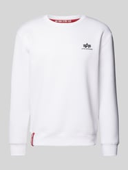 Sweatshirt mit Label-Print von Alpha Industries Weiß - 2