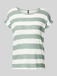 Relaxed Fit T-Shirt aus Viskose-Mix Modell 'WIDE STRIPE' von Vero Moda - 4