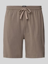 Regular fit sweatshorts van een mix van katoen en elastaan van BOSS Beige - 24
