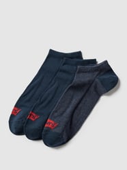 Sneakersocken mit Label-Print im 3er-Pack Modell 'LOW CUT' von Levi's® Blau - 3