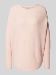 Gebreide pullover met ronde hals, model 'Eretta' van Fransa Roze - 4